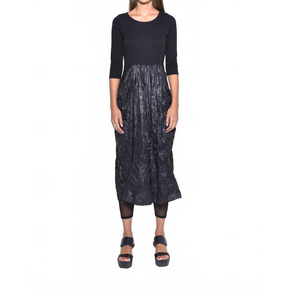 NEW SIMPLY MILA hydra midi dress in black